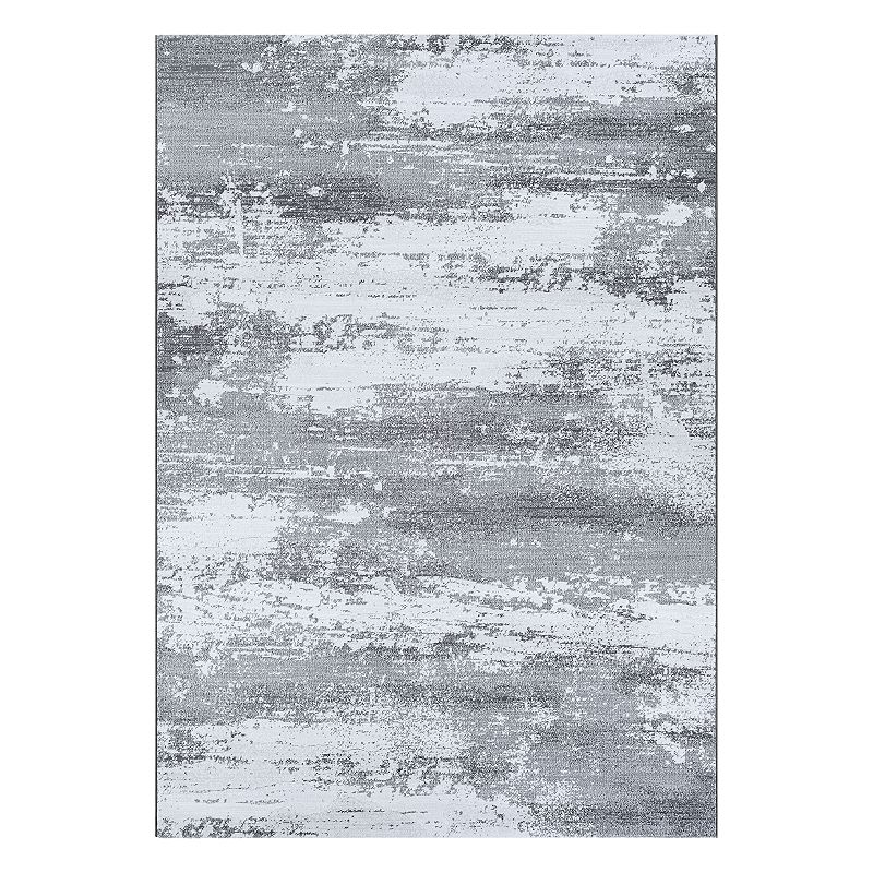 Couristan Serenity Virga Abstract Rug, Grey, 8X11 Ft