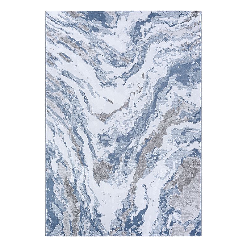 Couristan Serenity Marble Abstract Rug, Grey, 8X11 Ft