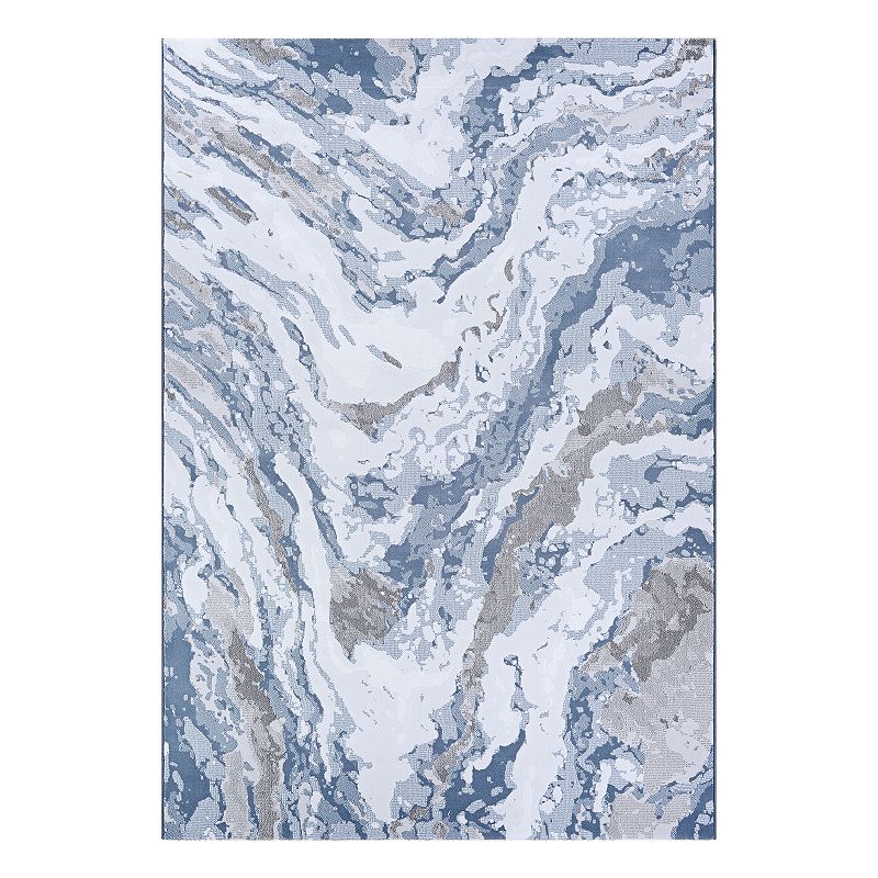 Couristan Serenity Marble Abstract Rug, Grey, 6.5X9.5 Ft