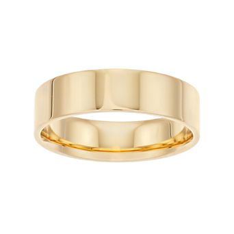 Men's 14k Gold Over Silver Polished Wedding Band