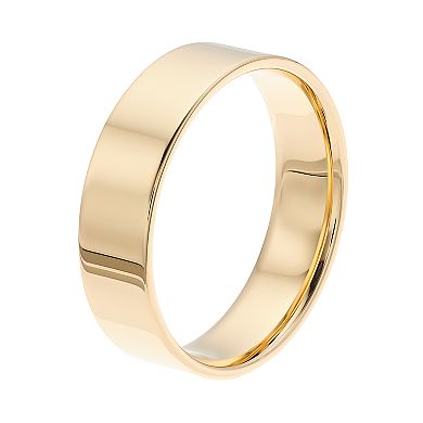 Men's 14k Gold Over Silver Polished Wedding Band