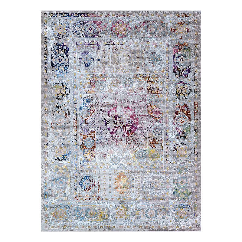 Couristan Gypsy Reims Framed Floral Rug, Multicolor, 8X11 Ft