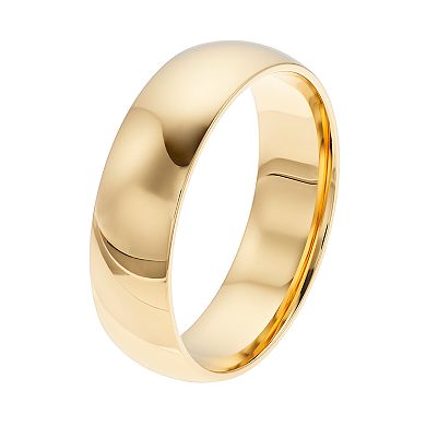 Men's 14k Gold Over Silver Polished Wedding Band