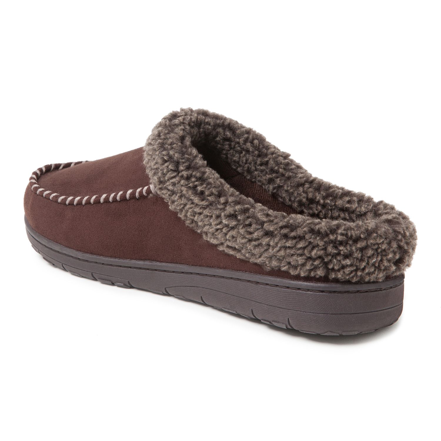 MUK LUKS Men's Berber Clog Slippers - Soft Sole Fleece-Lined Slippers With Printed Leather Upper - View #5