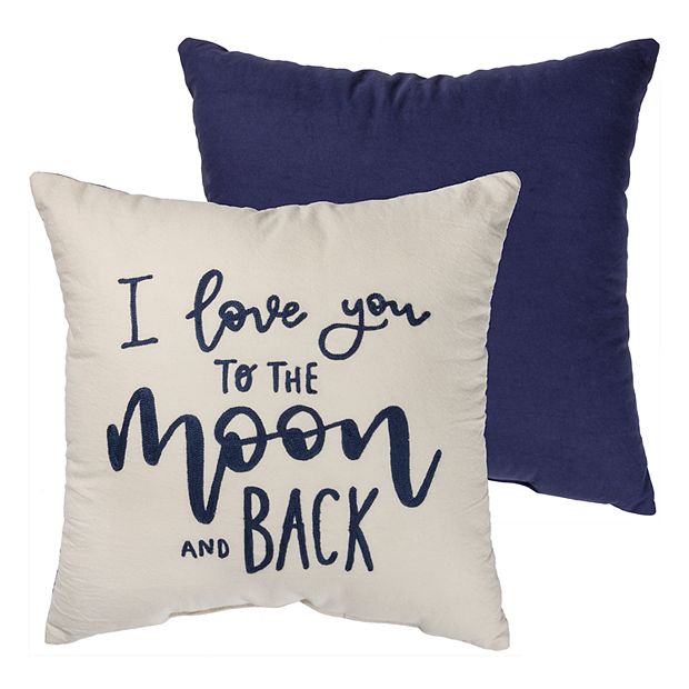 Love You To The Moon & Back Lumbar Throw Pillow