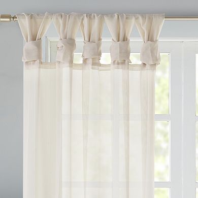 Madison Park 2-pack Elowen Twisted Tab Voile Sheer Window Curtains