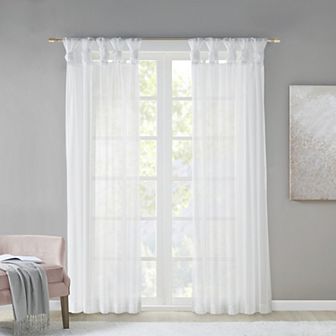 Madison Park 2-pack Elowen Twisted Tab Voile Sheer Window Curtains
