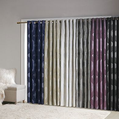 SunSmart Abel Ogee Knitted Jacquard 100% Blackout Window Curtain