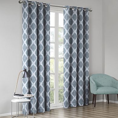 SunSmart Blackout 1-Panel Kagen Printed Ikat Curtain