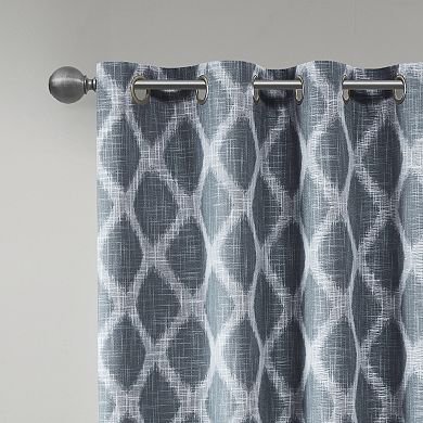 SunSmart Blackout 1-Panel Kagen Printed Ikat Curtain