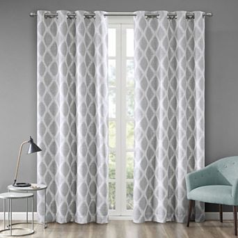 Madison Park Blackout 1-Panel Kagen Printed Ikat Window Curtain