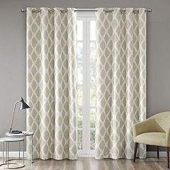 Brown Geometric Curtains Drapes Window Treatments Home Decor