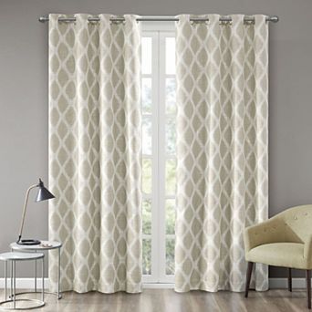 Madison Park Blackout 1-Panel Kagen Printed Ikat Window Curtain
