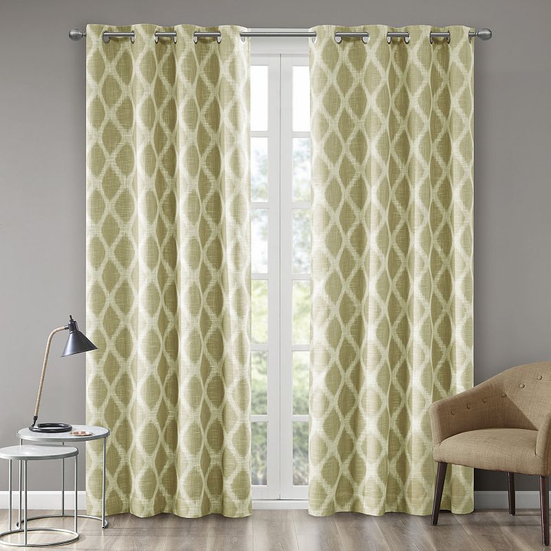95"x50" Etro Printed Ikat Blackout Curtain Panel Yellow