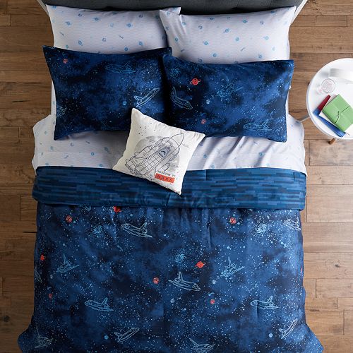 Sonoma Goods For Life Kids Navy Spaceship Bedding Set
