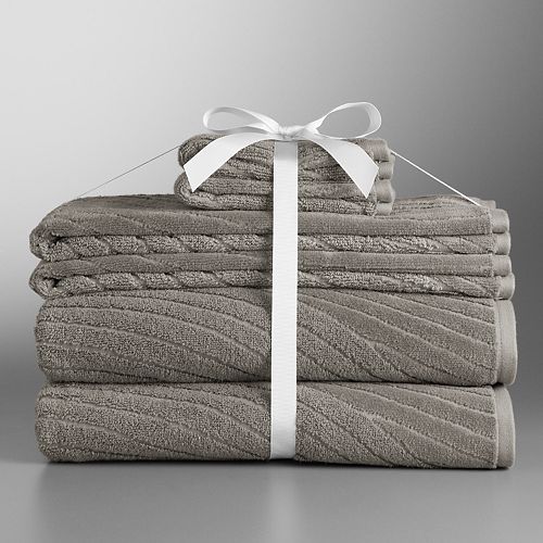 Simply Vera Vera Wang Sculptural Wave 6-piece Bath Towel Set