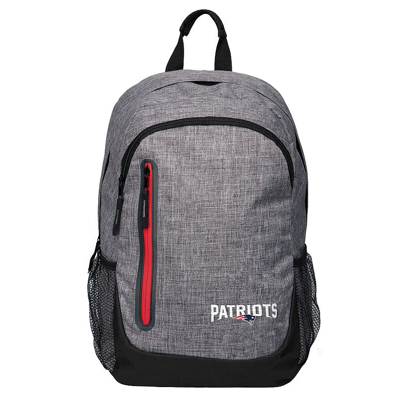Forever Collectibles New England Patriots Team Logo Backpack, Med Grey