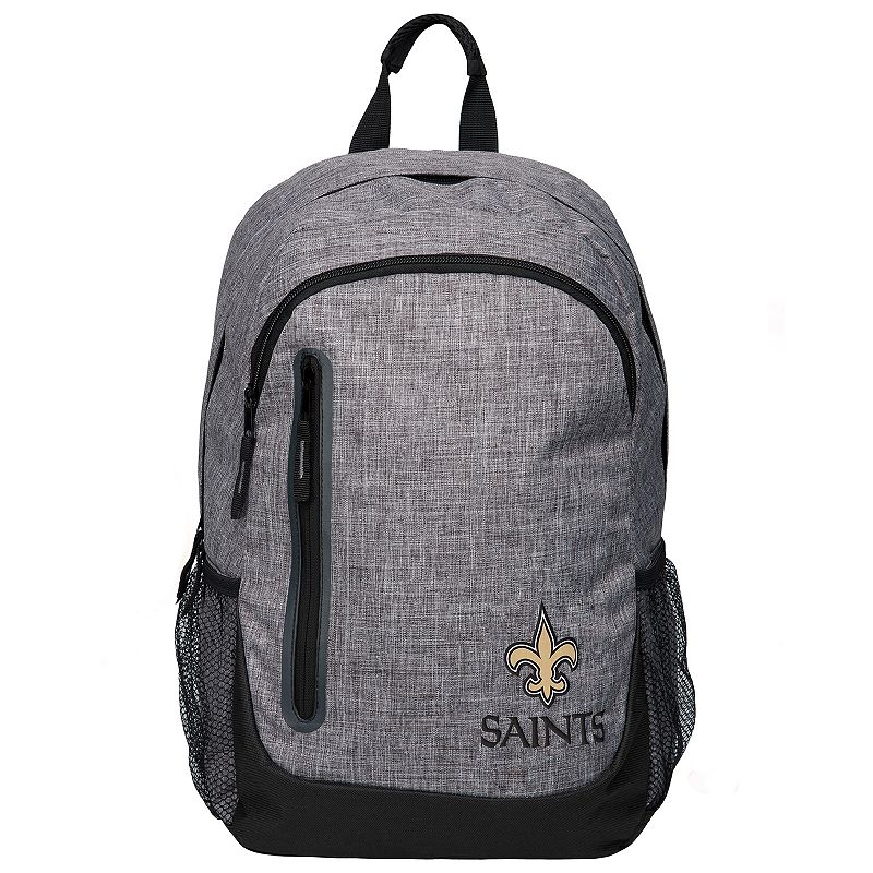 Forever Collectibles New Orleans Saints Team Logo Backpack, Med Grey