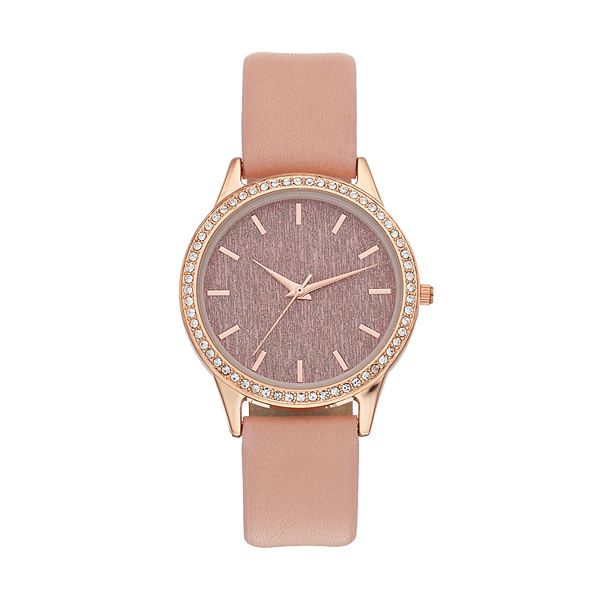 Women s Glitter Dial Crystal Accent Watch