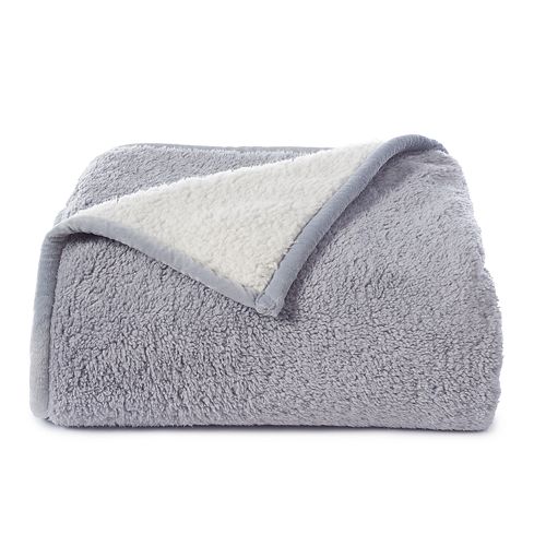 Cuddl Duds Plush Sherpa Fleece Throw