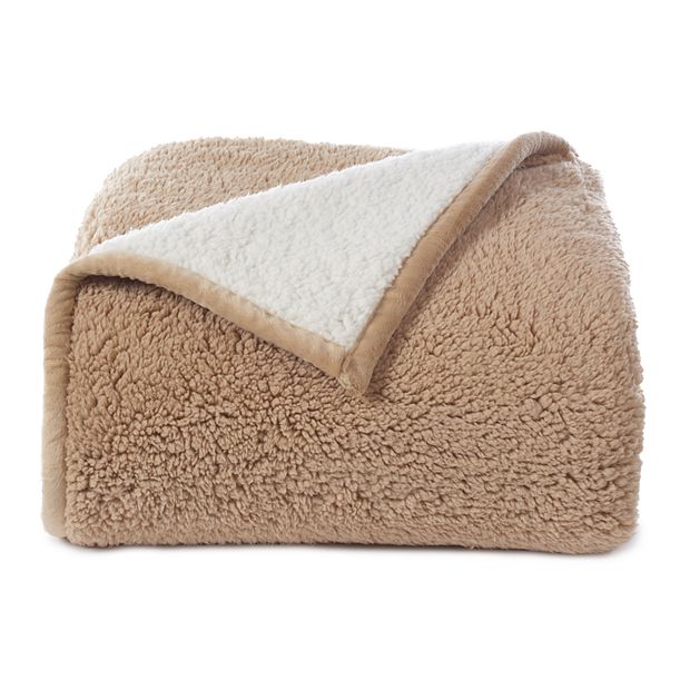 Cuddl Duds Plush Sherpa Fleece Throw