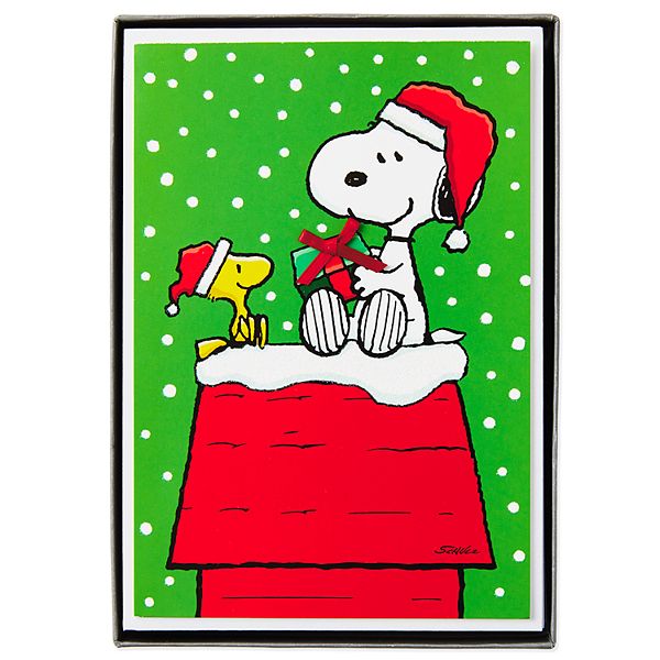 Hallmark 16-Count Peanuts Snoopy & Woodstock Christmas Cards