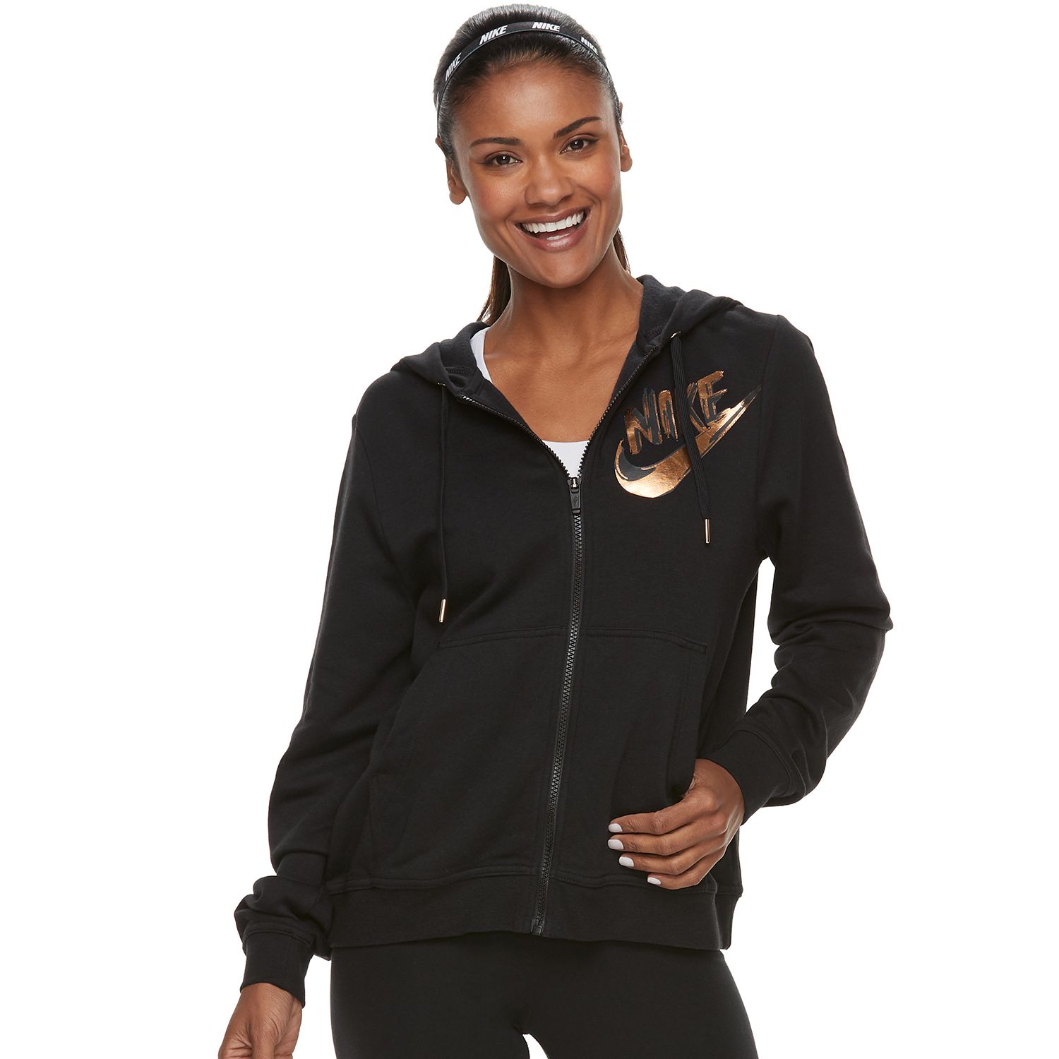 women's metallic hoodie nike sportswear