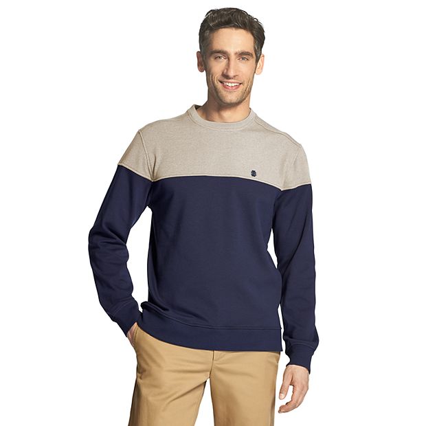 Men\'s IZOD Advantage Colorblock Sweatshirt Fleece SportFlex Stretch Performance