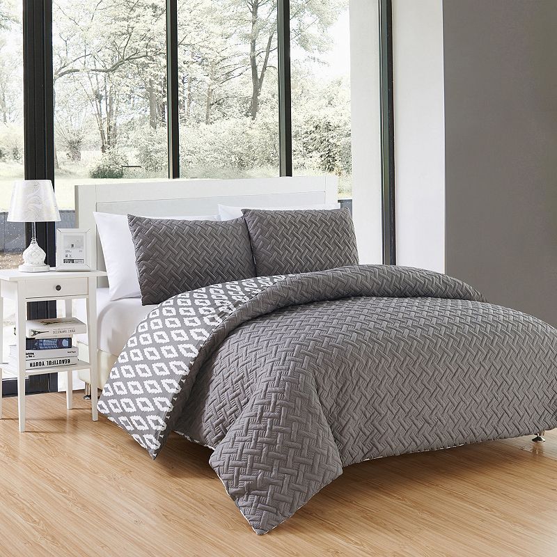 70853851 Chic Home Ora Comforter Set, Grey, Twin sku 70853851