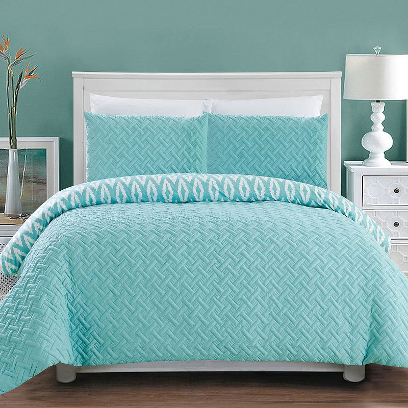 Chic Home Ora Comforter Set, Green, Twin