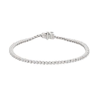10k White Gold 3 Carat T.W. Diamond Tennis Bracelet