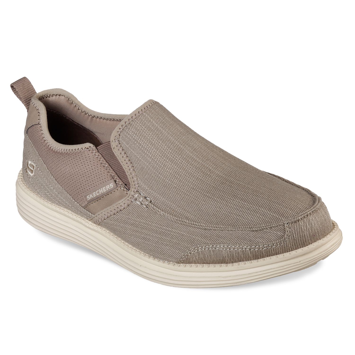 skechers men's canvas status delton loafer