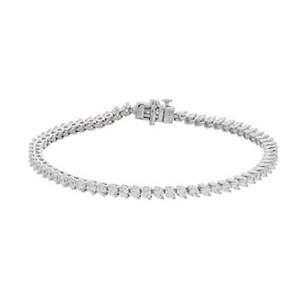10k White Gold 4 Carat T.W. Diamond Tennis Bracelet