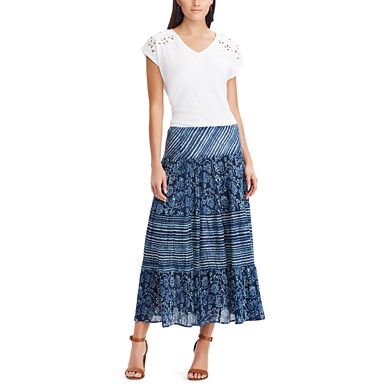 Women's Chaps Tiered A-Line Maxi Skirt