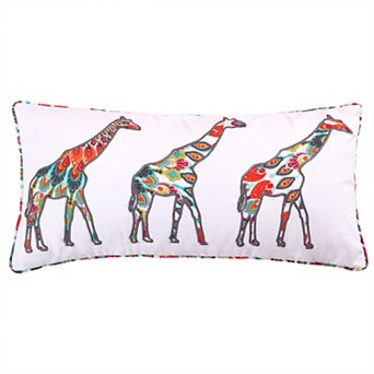 Levtex Home Mirage Applique Giraffes Oblong Throw Pillow