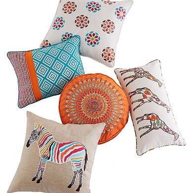 Levtex Mirage Applique Giraffes Oblong Throw Pillow