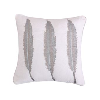 Levtex Home Mirage Silver-Tone Feathers Throw Pillow
