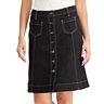 Women's Chaps Button-Front Jean Skirt