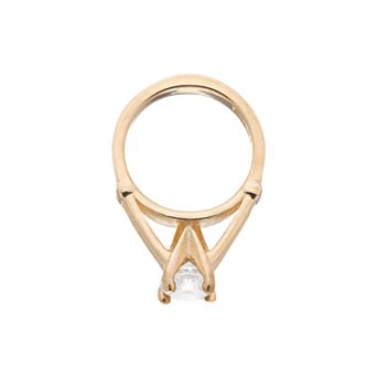 My Petite Ring 10k Gold Cubic Zirconia Birthstone Ring Charm