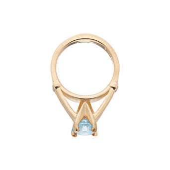 My Petite Ring 10k Gold Cubic Zirconia Birthstone Ring Charm