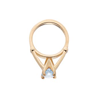 My Petite Ring 10k Gold Cubic Zirconia Birthstone Ring Charm