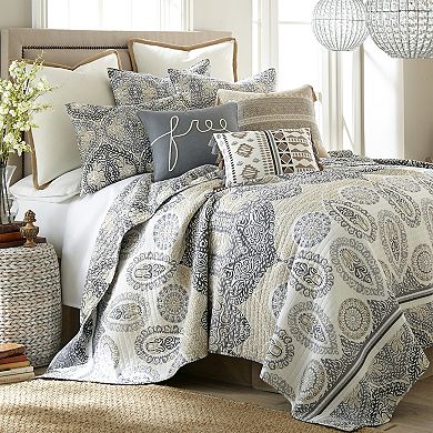 Levtex Reno Embroidered Burlap Throw Pillow