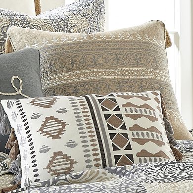 Levtex Reno Embroidered Burlap Throw Pillow