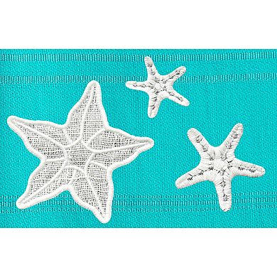 Linum Home Textiles Summer Fun Glittery Starfish Pestemal Beach Towel 