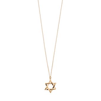 Argento Bella Sterling Silver Star of David Pendant Necklace