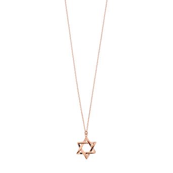 Argento Bella Sterling Silver Star of David Pendant Necklace