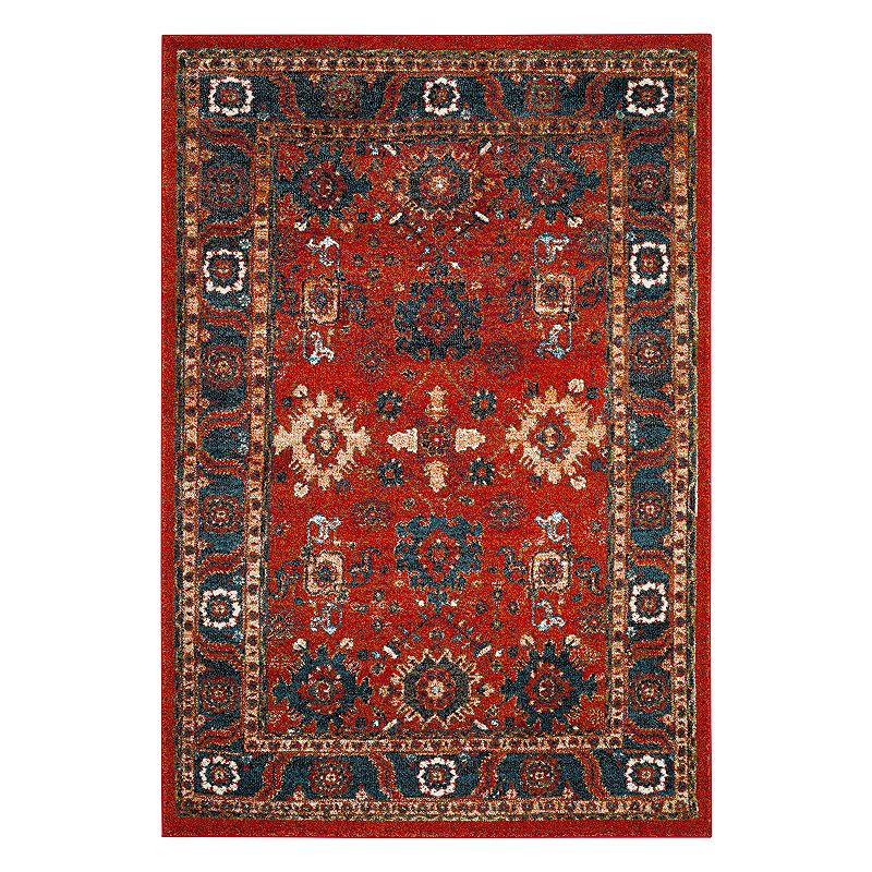 Safavieh Vintage Hamadan Beric Framed Medallion Rug, Orange, 6.5Ft Sq