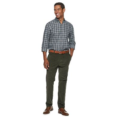Men's Croft & Barrow® Classic-Fit Stretch Flat Front Corduroy Pants