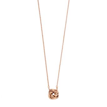 Argento Bella Sterling Silver Love Knot Necklace