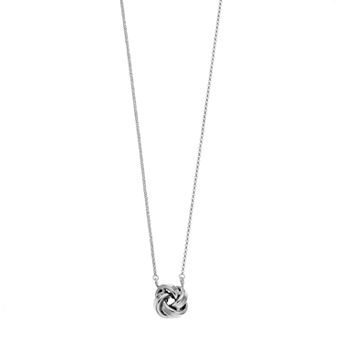 Argento Bella Sterling Silver Love Knot Necklace